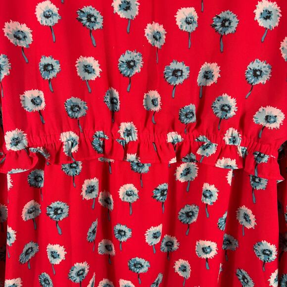 J. Crew Red Floral Midi Dress - Picture 6 of 12